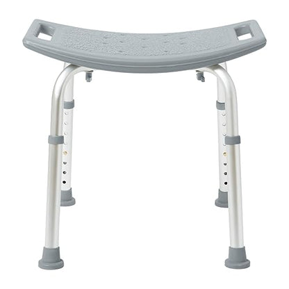 Dr. Dunley Bath Chair for Seniors, Shower Seat with Back, Suction Feet, Non-Slip Adjustable Height Shower Bench for Elderly (No Backrest) - size: No Backrest