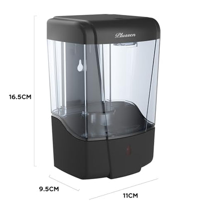Soap Dispenser Wall Mount, Automatic Hand Sanitizer Dispenser 600ml Gel n Liquid Touchless Commercial Wall Soap Dispenser for Bathroom,Black-600ml - color: Black-600ml