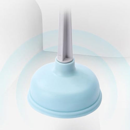 Rubber Toilet Plunger, Strong Suction Toilet Drain Plunger for Kitchen, Bathroom, Laundry Room Use Bathroom Accessories (Blue) - color: Blue