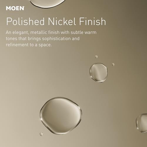 Moen YG5112NL Bathroom Safety 12-Inch Stainless Steel Transitional Bathroom Grab Bar, Polished Nickel