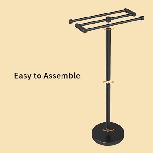 Freestanding Towel Rack Floor Tall Bath Towel Holder, Big Modern Towel Drying Holder Stand - size: 20.7inch-3 Bars