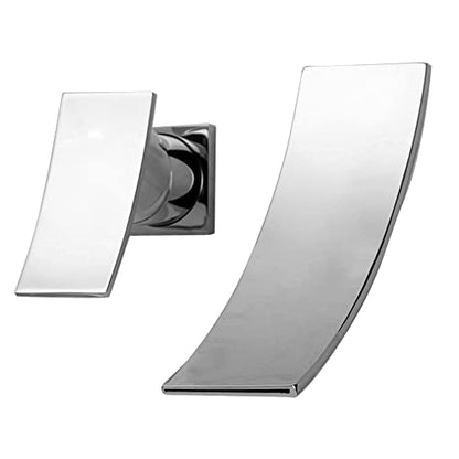 SUMERAIN Waterfall Bathroom Faucet with Single Left-Handed Handle | Wall Mount, For Bathroom Sink, Single Handle, WaterSense & Massachusetts Certified - color: Chrome, size: Left-Handed