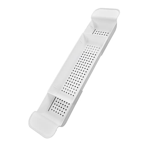 VBESTLIFE Expandable Bathtub Caddy Tray, Water Proof Bath Tub Rack with Nonslip Ends, Adjustable Organizer for Book Tablet Wine Glass, Sturdy PP Shelf for Reading, Spa Women Men (White) - color: White