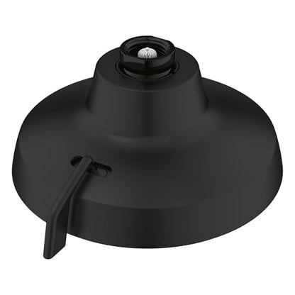 GROHE Aquabooster Tempesta 140 High Pressure Shower Head, Multi-Spray – 1.75 GPM Round Fixed Wall Mount, Matte Black 1117462430 - color: Matte Black