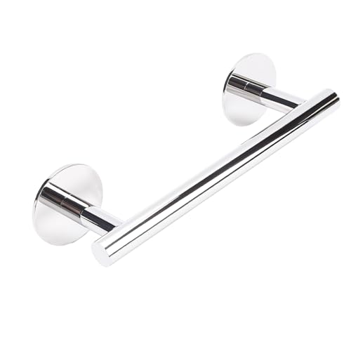 9" Self Adhesive Polished Chrome Hand Towel Holder, No Drill Small Bathroom Organizer, 304SS - color: Chrome, size: 9 Inch