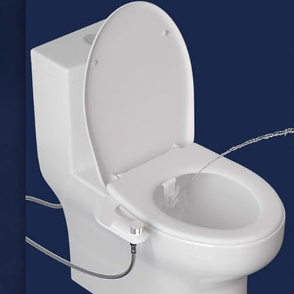 Bidet Attachment for Toilet Non Electric Bidet Seat Attachment Dual Nozzle with Retractable Nozzles Adjustable Water Pressure Control