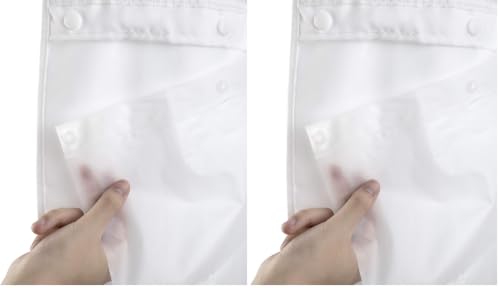 River Dream Waterproof PEVA Snap-in Shower Curtain Liner Replacement: No Hook Shower Curtain Liner Removable to Attach and Snap On/Off, Frost, 70x54 (Pack of 2) - size: 70"W x 54"L (Pack of 2)