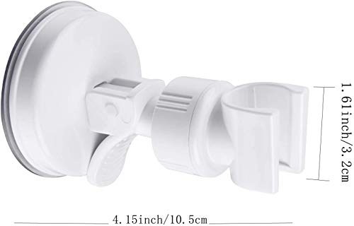 Adjustable Shower Head Holder, Suction Shower Holder, White | Suction Cup Handheld Shower Head Bracket, Removable Handheld Showerhead & Wall Mounted Suction Bracket - style: white