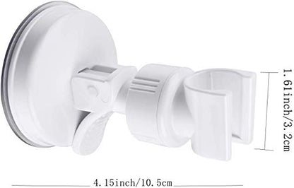 Adjustable Shower Head Holder, Suction Shower Holder, White | Suction Cup Handheld Shower Head Bracket, Removable Handheld Showerhead & Wall Mounted Suction Bracket - style: white