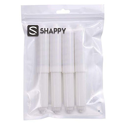 Shappy 4 Pcs Universal Toilet Paper Holder Replacement Rod,White | Spring Loaded Plastic Retractable Paper Replacement Rod Toilet Tissue Roll Holder Insert for Bathroom Home Host Accessories - color: White