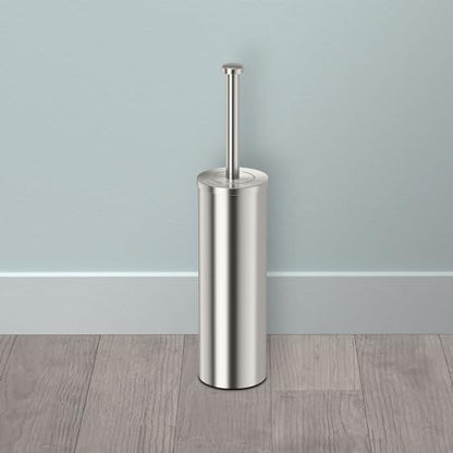 Gatco 1482 Latitude II Slender Toilet Brush and Holder, Satin Nickel, Freestanding Bathroom Toilet Brush Canister - color: Satin Nickel, size: 15"H, style: Latitude II