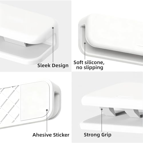 Toothpaste Holder, Toothpaste Wall Holder for Bathroom, Tooth Paste Hanger | JM.JEEMI Wall Mounted Toothpaste Clips, Tooth Paste Organizers Round Gripper for Shower - Adhesive, White, Large - size: Large_Rd