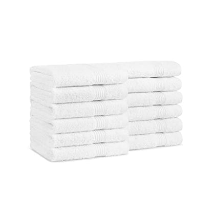 Arkwright Bath Washcloths 12 Pack - Super Soft 100% Cotton, 600 GSM Quick Dry & Absorbent, Luxury Face & Body Wash Cloth Towels for Hotels, Spa, and Vacation Rentals, Dove White - color: Dove White