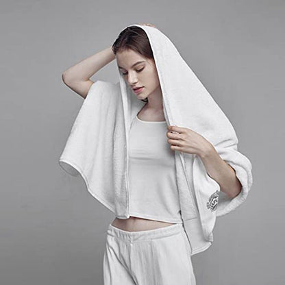 Luxury Bathroom Super Soft and Highly Absorbent Premium 100% Cotton Bath Towel Set for Gifts (White-S) - color: White-s