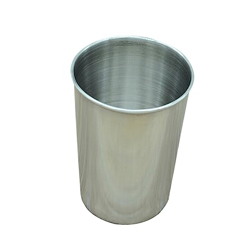 ULTECHNOVO 2pcs Stainless Steel Tumbler Cup Multi Use Bathroom Drinking Brushing Cups Silver Finish for Water Juice and More Easy to Clean - size: 6X6cm