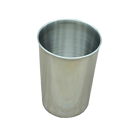 ULTECHNOVO 2pcs Stainless Steel Tumbler Cup Multi Use Bathroom Drinking Brushing Cups Silver Finish for Water Juice and More Easy to Clean - size: 6X6cm
