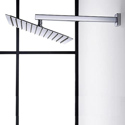 Cascada Digital 12” Wall Mounted Shower System with Single Handle & LCD Display, 3 Functions (Rainfall, Body jets & Handheld) (Antique Brass) - color: Antique Brass