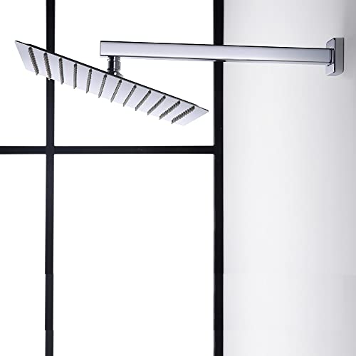 Cascada Digital 12” Wall Mounted Shower System with Single Handle & LCD Display, 3 Functions (Rainfall, Body jets & Handheld) (Polished Stainless Steel) - color: Polished Stainless Steel
