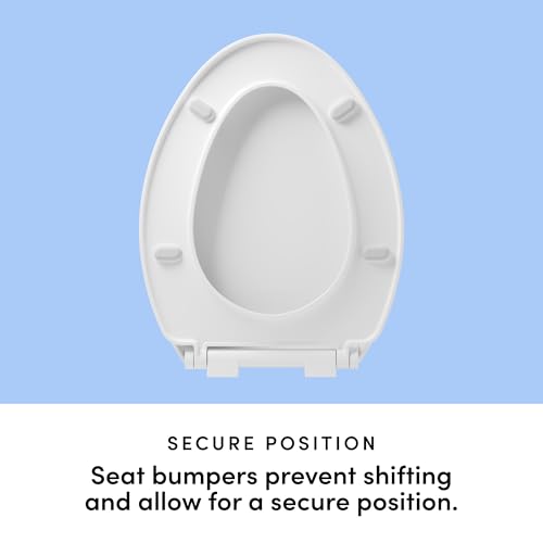 TUSHY Elongated Toilet Seat with Soft-Close, Fits All Bidet Attachments | Basic Install 6 Minutes, Quick-Release for Easy Cleaning, Non-Slip Pads