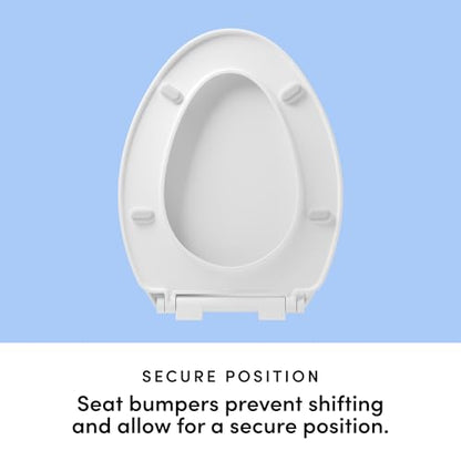 TUSHY Elongated Toilet Seat with Soft-Close, Fits All Bidet Attachments | Basic Install 6 Minutes, Quick-Release for Easy Cleaning, Non-Slip Pads