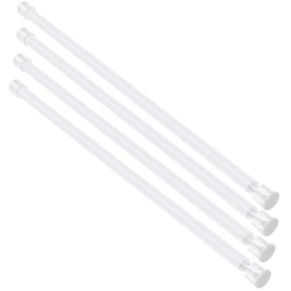 Cupboard Bars Spring Tension Rod, Adjustable 12-20 Inches, No Drilling Small Tension Shower Curtain Rod Ideal for Small Windows, Lockers, Kitchen，Wardrobes,4PC-13TD12-20WHx4 - color: white, size: 12"-20" 4pcs