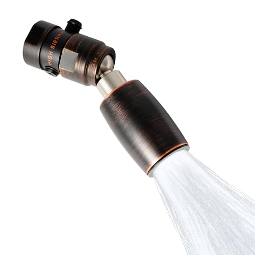 High Sierra® - CLASSIC™ Solid Lead-Free Metal 1.5 GPM Award Winning. Ultra Low Flow Shower Head with Trickle Valve. Patented Nozzle Never Clogs - Oil Rubbed Bronze Finish - color: Oil Rubbed Bronze, size: 1.5 GPM