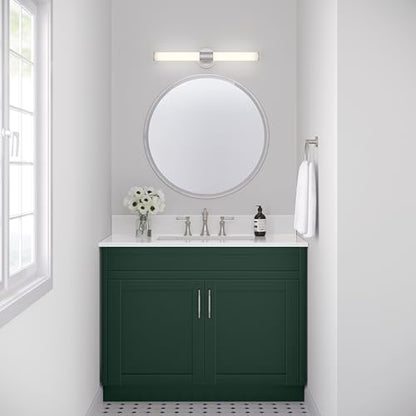 ML Lighting 2221-BN Trumann 1-Light Vanity, LED Brushed Nickel - color: Brushed Nickel, size: 24-Inch