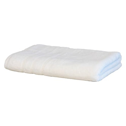 Luxury Turkish Bath Towel, 30 x 58 in, 700 GSM Cotton Blend, White | 1 jumbo bath towel, 30 x 58 in, woven in Turkey, 700 GSM, 50% viscose made from bamboo and 50% Aegean Turkish cotton, plush - color: White, size: Bath Towel (1)