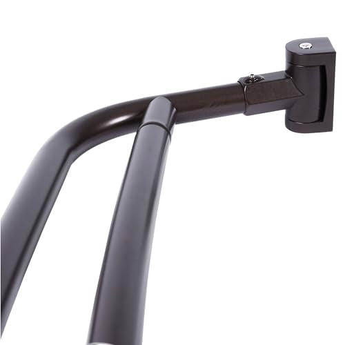JS Jackson Supplies Double Curved Shower Rod, Metal Construction, Adjustable Between 44 to 70 Inches, Aluminum Rods and Zinc Mounting Hardware, Quality Modern Bathware, Oil Rubbed Bronze Finish - color: Oil Rubbed Bronze