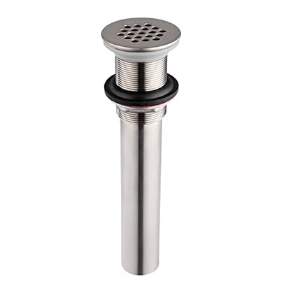Grid Drain Strainer Assembly Without Overflow for Bathroom Sink, C.O. Plug Grid Lavatory Drain, Bathroom Sink Grid Strainer by Artiwell, Brushed Nickel - color: Brushed Nickel, style: Without Overflow