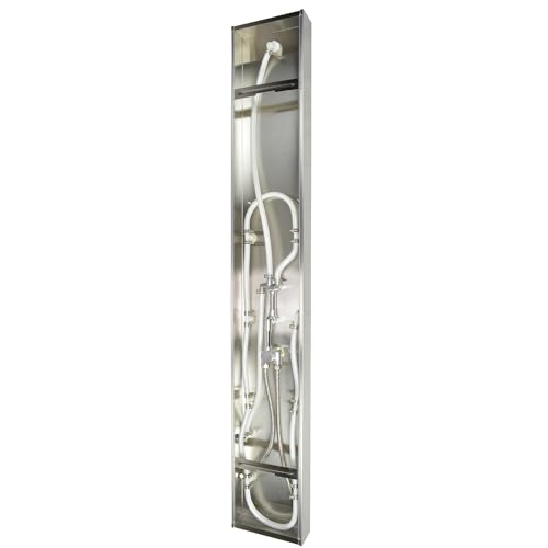 Blue Ocean SPS8801 series Shower Panel Tower with Rainfall Shower Head and Spout (57 inch Stainless Steel) - style: 57 inch Stainless Steel