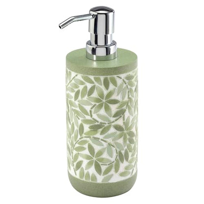 Avanti Linens - Bath Set, 2pc Countertop Accessories, Resin Toothbrush Holder & Lotion Pump (Stratford Collection, Green) - size: 2pc Bath Set