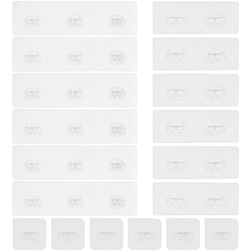 18 Pack Shower Caddy Adhesive Replacement, Shower Shelf Strong Adhesive Hooks, No Drilling, Transparent WaterProof Strips for Bathroom Shelves & Kitchen Racks - color: 18 Pack