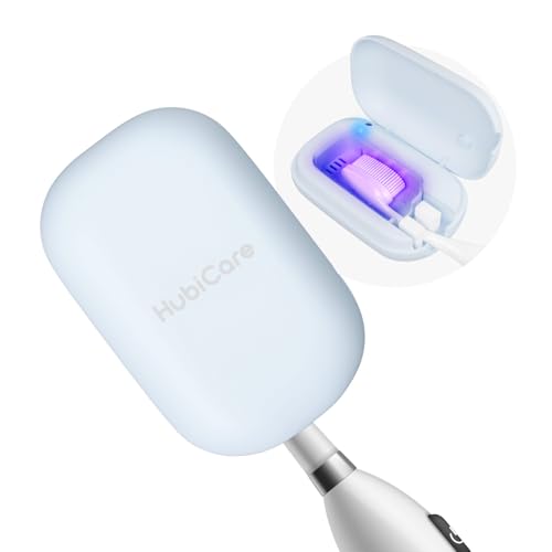 HubiCare Toothbrush Case, Pastel Color Portable Mini Toothbrush Covers with Holder, Rechargeable Travel Home Toothbrush and Holder, Cleaner Case for All Electric & Manual Toothbrushes (Blue) - color: Blue