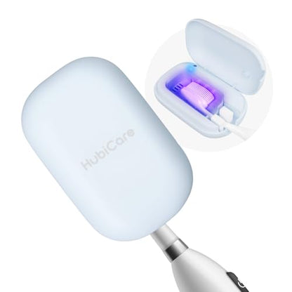 HubiCare Toothbrush Case, Pastel Color Portable Mini Toothbrush Covers with Holder, Rechargeable Travel Home Toothbrush and Holder, Cleaner Case for All Electric & Manual Toothbrushes (Blue) - color: Blue