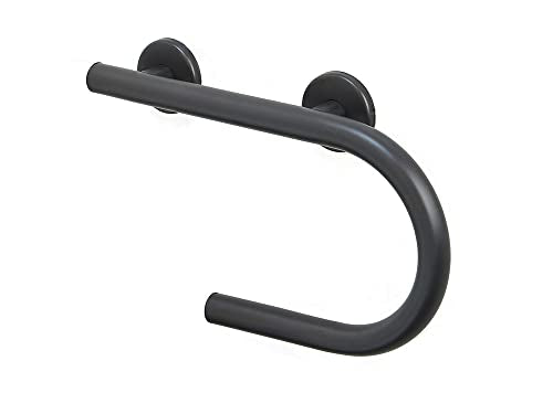 Grab Bar Toilet Paper Holder - Bathroom Safety Aid/304 Stainless/Right/Oil Rubbed Bronze/ 16.5" x 10 - color: Oil Rubbed Bronze, Right Hand