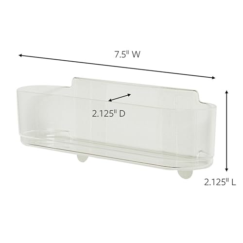 Command Clear Medium Caddy with Clear Strips, 1 Caddy, 4 Strips - color: Transparent