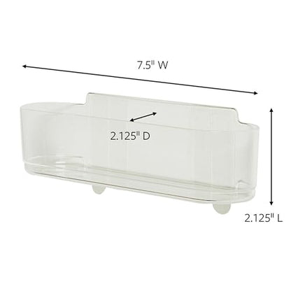 Command Clear Medium Caddy with Clear Strips, 1 Caddy, 4 Strips - color: Transparent