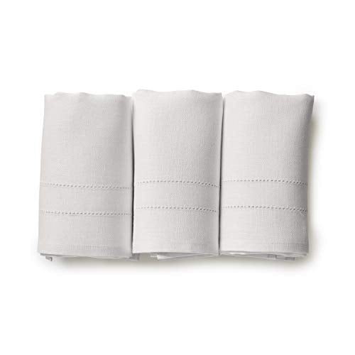 Solino Home 100% Pure Linen Hand Towels White, Bath 14 x 24 in, Set of 3 | Bathroom Hand Towels highly absorbent and quick drying for bathroom and spa use | plain weave | OEKO-TEX Certified | low iron - color: White, size: Hand Towels - 14 X 24 Inch