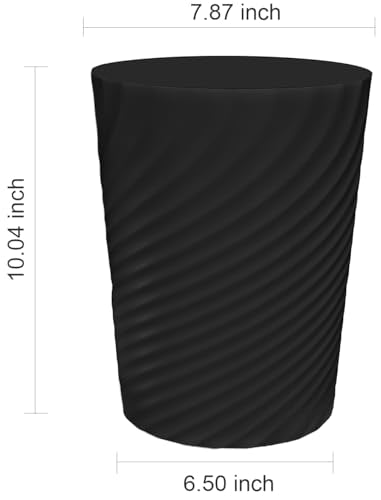 DAJITRE 1.8 Gallon Small Trash Can Wastebasket Recycling Bin Slim Profile for Compact Spaces Bathroom, Office, Bedroom, Kitchen (1.8 Gallon-2pack, Black) - color: Black, size: 2 Pack