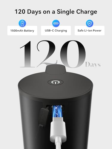 Automatic Foam Soap Dispenser, 0.2s Fast Sensor, USB-C Rechargeable, Smudge-Resistant Stainless Steel, Touchless Liquid & Foaming Soap Dispenser for Bathroom, Kitchen, Hotel, Black - color: Black