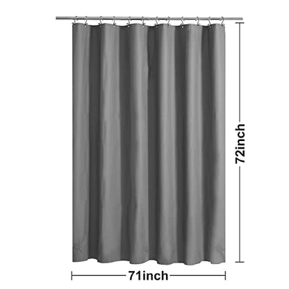 Barossa Design Gray Shower Curtain Liner Standard Size, Dark Gray | Premium PEVA, BPA & PVC Free, No Chemical Smell, Metal Grommets, Lightweight Shower Curtain with 3 Magnets for Bathroom - color: Grey, size: 72"W x 72"L (Pack of 1)