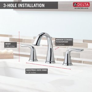Delta Lahara Oil Rubbed Bronze Bathroom Faucet 3 Hole, 8 Inch Widespread Bathroom Sink Faucet for Vanity, Metal Push-Pop Drain Assembly, Venetian Bronze 3538-RBMPU-DST - color: Venetian Bronze