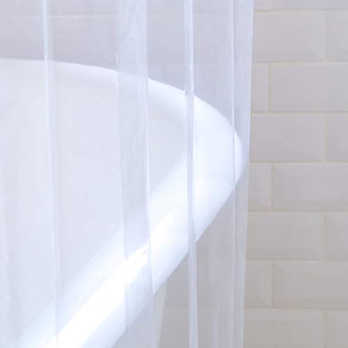Kent & West - PEVA Shower Curtain Liner | PVC Free | Clear & Durable | Metal Grommets | 9 Gauge | Bottom Magnets | 84" W x 72" H (Extra Wide) - size: 84"W x 72"L (Pack of 1)
