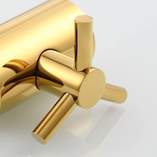 Adjustable Hand Held Shower Bracket Brass Shower Head Holder for 25mm O.D Shower Rod, Titanium Gold, ST38AJ - color: Titanium Gold