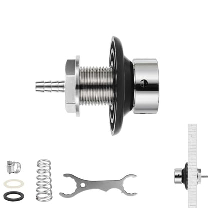 MRbrew 1-1/2" Beer Faucet Shank, Stainless Steel Beer Tap Shank 1/4'' Barb | Fits Refrigerator/Freezer Walls Cabinet Kegerator Beer Towers Jockey Box Panels Homebrew & Bar Draft Beer Dispenser - size: 1-1/2" Shank