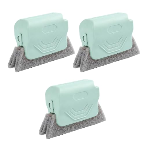 Runsgo Window Track Cleaner, Handheld Cleaning Brush Set, for Window Slides Grooves, Tile Grout Lines, Shutter Slats, Car Ac Vents & Narrow Gaps (Green 3pcs) - color: Green 3pcs