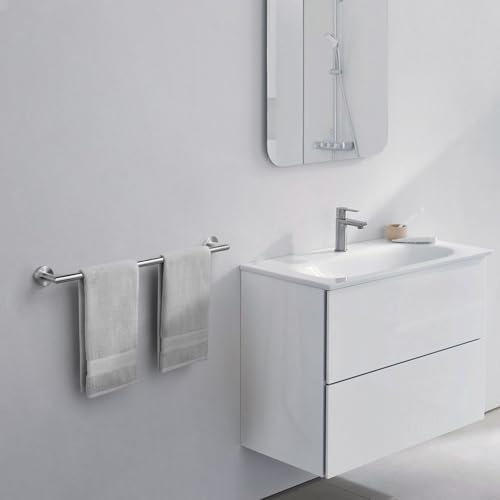JunSun Towel Bar 30 Inch Bathroom Towel Rack Heavy Duty Bath Towel Holder Modern Towel Rod Brushed Silver Towel Hanger Bathroom Accessories Silver Towel Rail Stainless Steel Single Bar Brushed Nickel - color: Brushed Nickel, size: 30 Inch