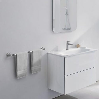 Bathroom Towel Bar 24 Inch Towel Rack Wall Mount Bath Towel Holder Modern Towel Rod Silver Bath Towel Hanger Stainless Steel Brushed Finished Bathroom Accessories Towel Rail Single Bar Brushed Nickel - color: Brushed Nickel, size: 24 Inch