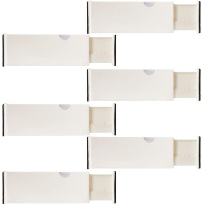 6 Drawer Organizer and Dividers, Organize Silverware and Utensils in Home Kitchen, Divider for Clothes in Bedroom Dresser, Designed to Not Snag Underwear and Bra Fabrics, Bathroom Storage Organizers - size: 4" Tall, 11"-17" Long, 6 Pack